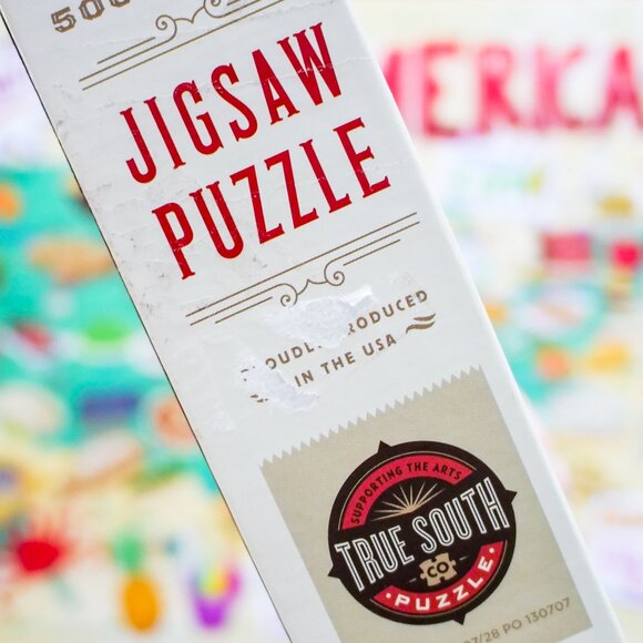 (500) piece jigsaw puzzle "Favorite Foods Across America" by True South Puzzles - Picture 5 of 6
